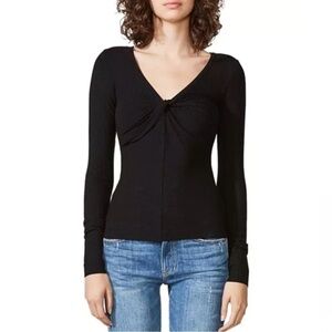 Bailey 44 Petula Twist-Front Rib-Knit Top‎